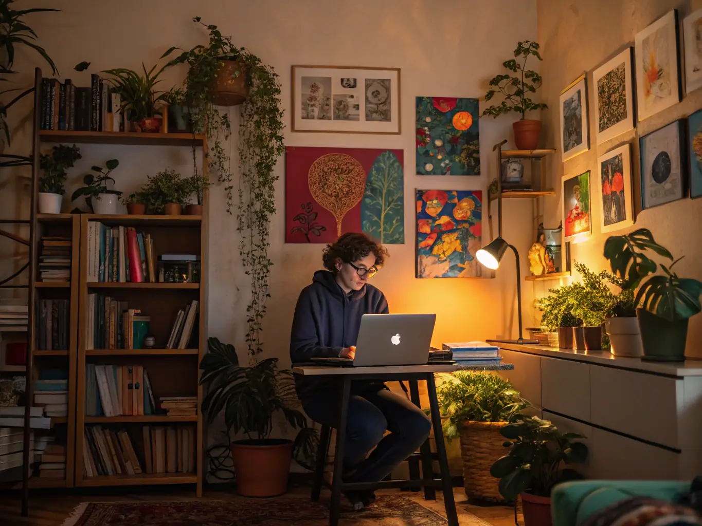 A person using a budget calculator on a laptop, with a cup of coffee and financial documents nearby, symbolizing careful financial planning.